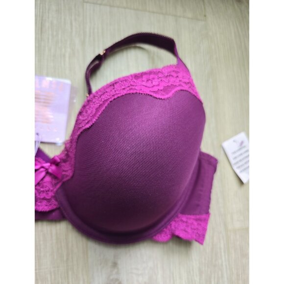 Savage X Fenty Purple Molded Lined Underwire Lace Bra Size 38DD New - Picture 2 of 8